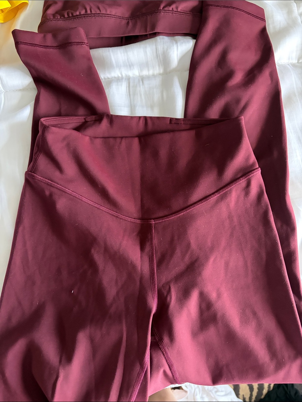 Lululemon Maroon High-Waist Leggings & Strappy Sports Bra Set - 4 - Picture 4 of 8